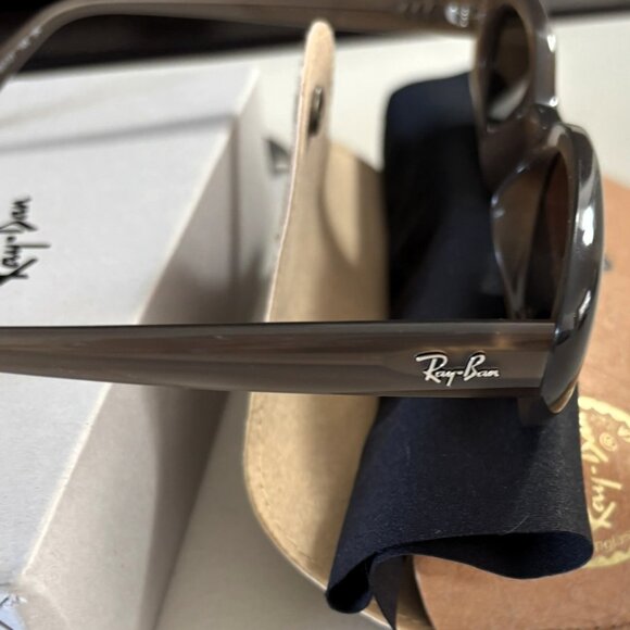 Ray-Ban Rb4441d Oval Sunglasses Matte Opal Brown-new with box and case - Picture 6 of 9